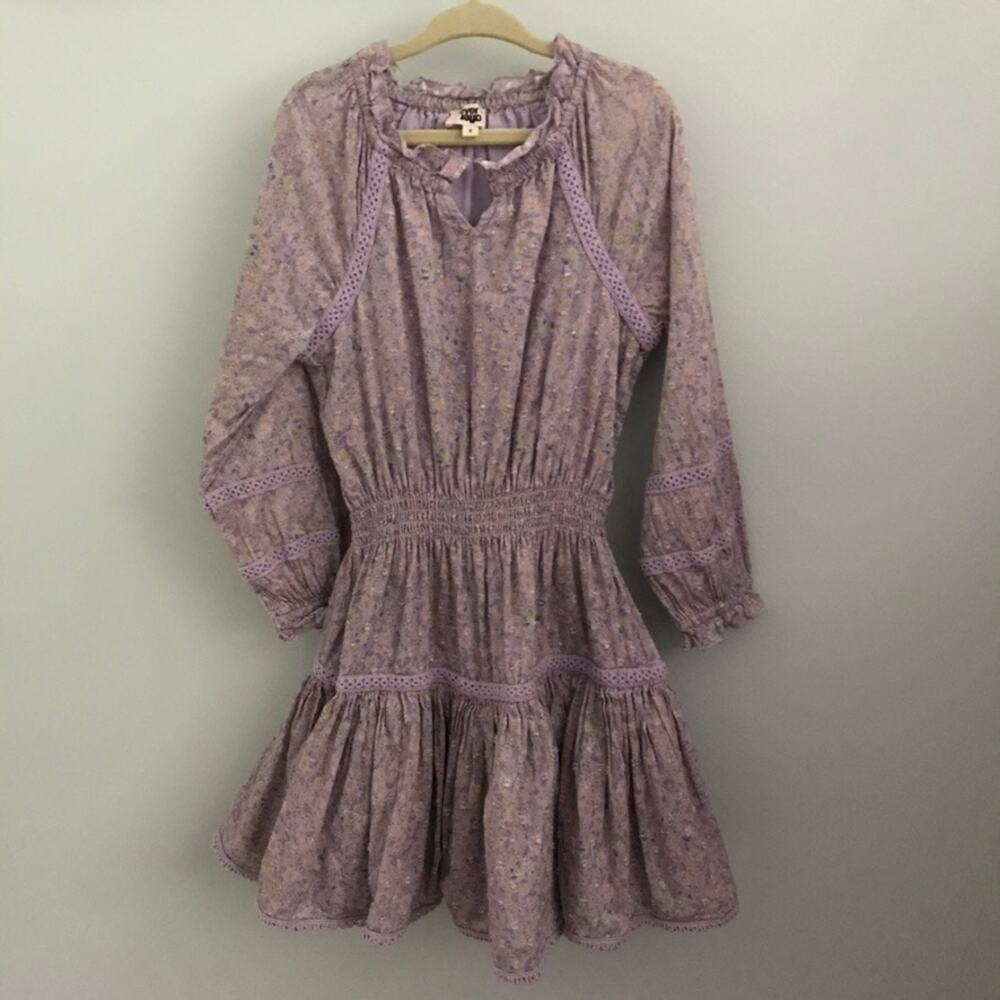 EverAfter Angela Lavender Dainty Floral Dress Lace 8